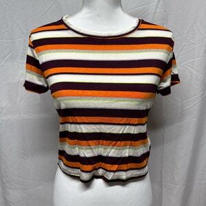 New Cotton On Striped Crop Top